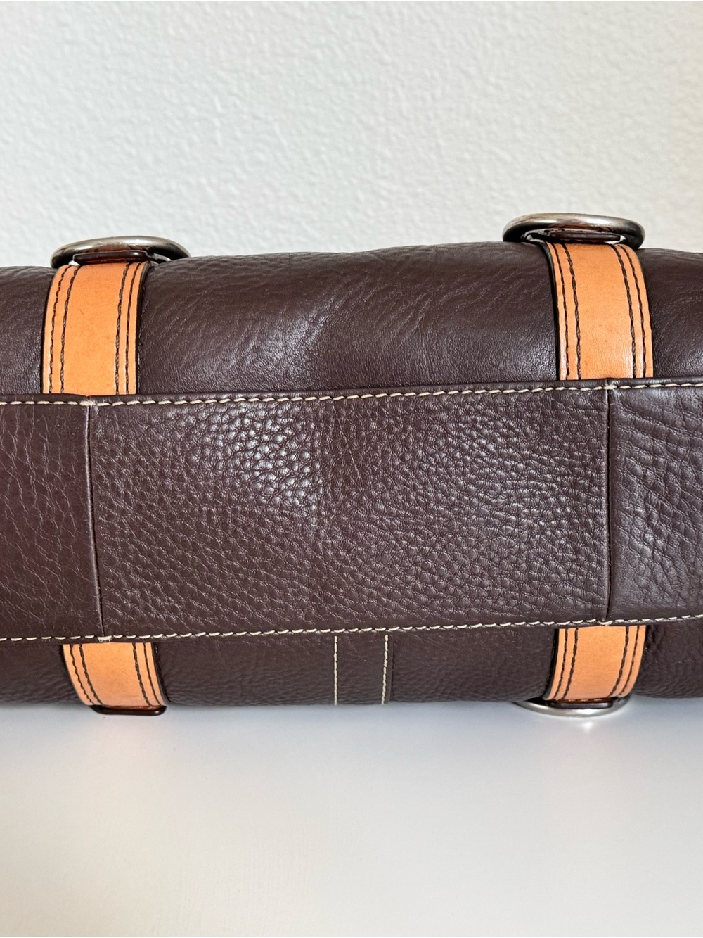Coach Chelsea Brown Pebbled Leather Satchel Bag (Y2K Style F12334) - Picture 5 of 12